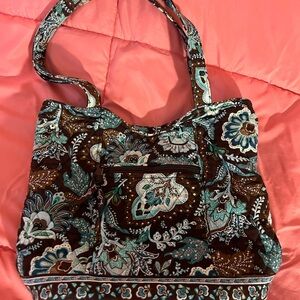 Vera Bradley Java Blue Shoulder Bag - Brown and Blue